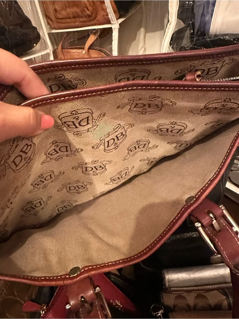 Vintage Dooney & Bourke Brown Logo satchel - handbag